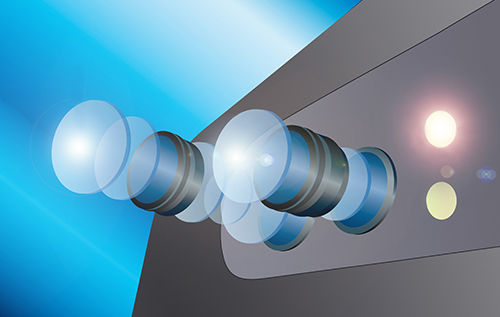 Collage des lentilles et modules camera